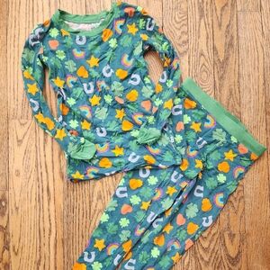 Little Sleepies Bamboo Festive St Patrick's Day Lucky Pajamas 3T Unisex